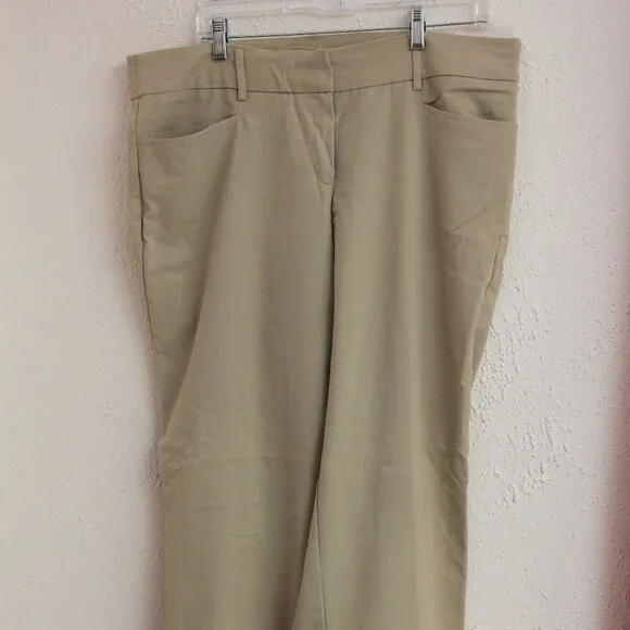 #460 Just My Size Tan Cream-Colored Dress Pants Size 16W
